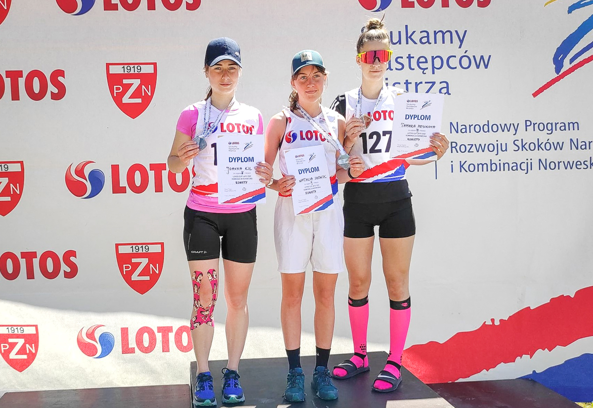 Joanna Kil i Jakub Karkalik na podium LOTOS CUP